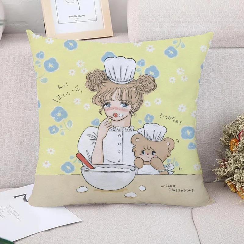 Pillow Cases Decorative Cushions Cover for Sofa Mikko Illustrations Pillowcase  Pillowcases  Cushion Covers Fall Decor
