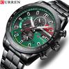 CURREN Men's Steel Belt Multi-functional Six-pin Sports Watch Men's Fashion Casual Watch
