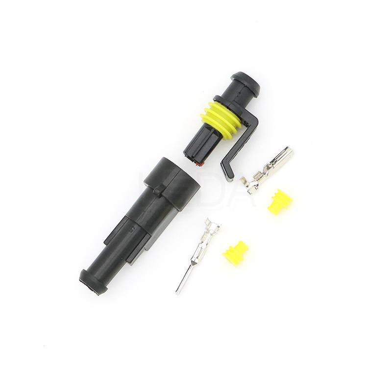 1Set 1P 2P 3P 4P 5P 6Pin AMP 1.5 Super Seal Waterproof Male Female Electrical Automotive Wire Connector Plug For Car Motorcycle