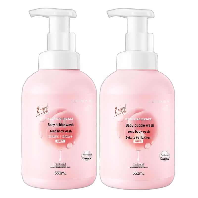 RUNBEN Kids  Peach Leaf Bubble Shampoo & Body Wash