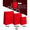 qiqee 24PCS Medium Gift Bag with Handles Bulk 11"x5"x8" Gift Bags Red Bags Multiple Uses (Medium Size)