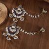Bohemian Rhinestone Tassel Earrings - Ethnic Style, Retro, High-End Studs