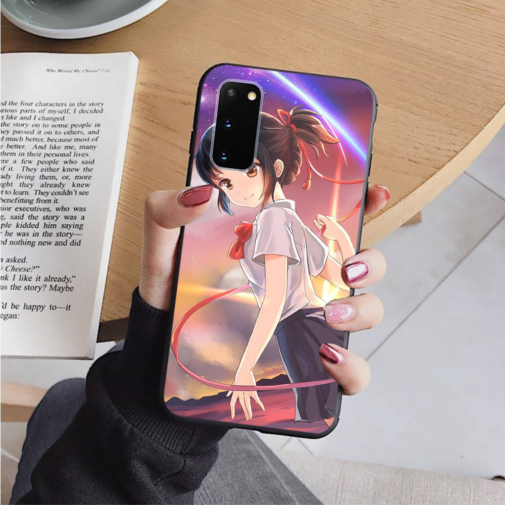AD95 Your Name Black Case for Samsung Note 20 Lite S24 Ultra S23 S22 A05 A06 A11 A71 A15 A16 A13 A24 A25 A33 A52 A53 M55 M35 Sofe Cover