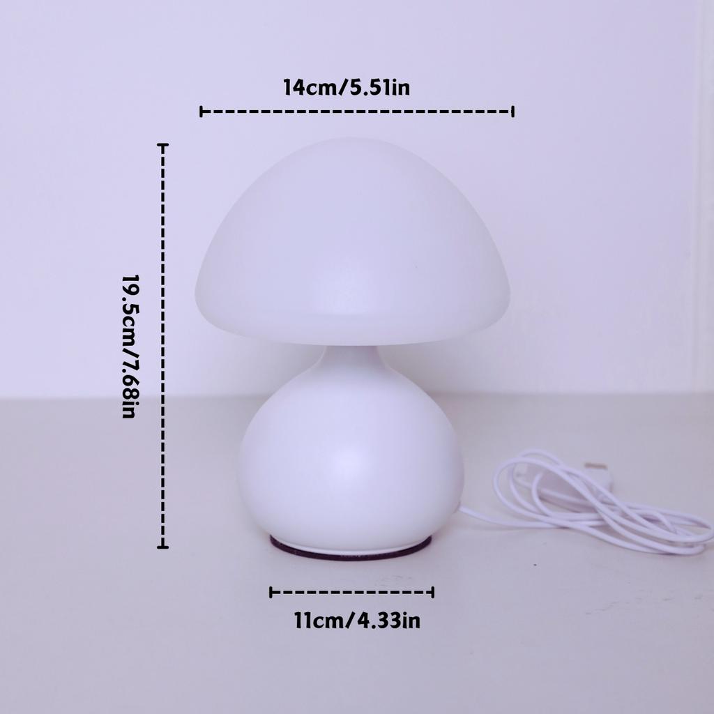 Xiaomi USB Powered Mushroom Table Lamp, Ambient Light, Bedroom Modern Simple and Atmospheric Table Lamp, Small Night Light, Decorative