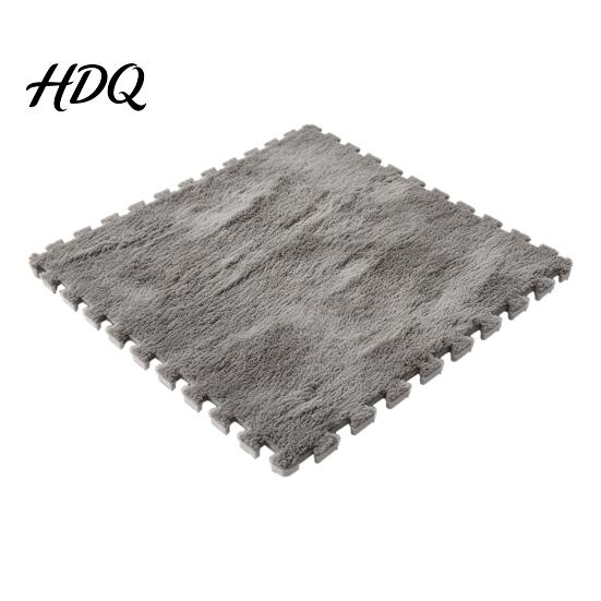 Einfache Installation Teppiche Plüsch Puzzle Bodenmatte Ineinandergreifende Teppichfliesen Anti-Rutsch EVA-Schaum Puzzleteile DIY Teppiche Teppichquadrate für Schlafzimmer Spielzimmer