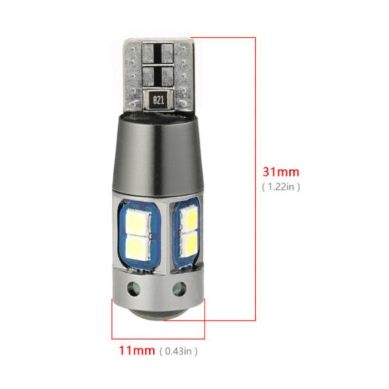 T10 501 W5w 3030 10smd billed feilfri Canbus side lyspærer hvit