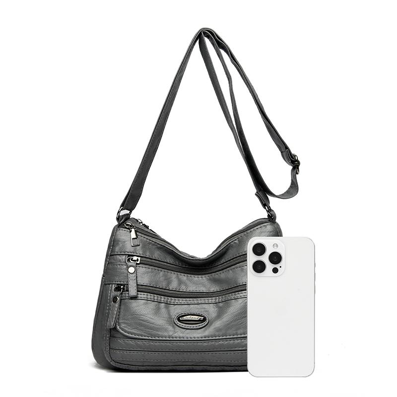 Large Capacity Shoulder Bag Women's Crossbody Bag Soft Leather Mother Bag