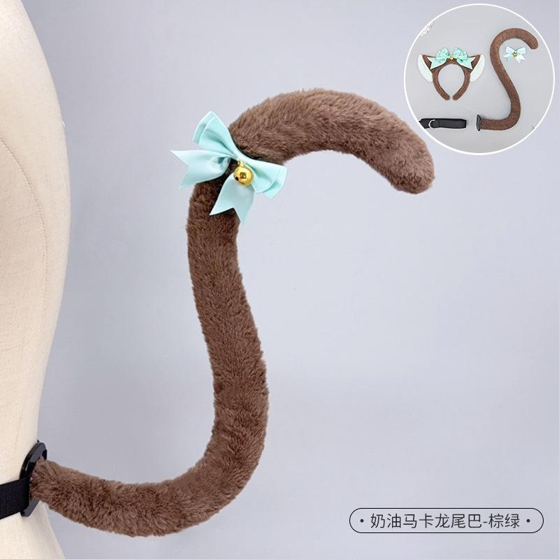 Lolita kc cerchietto con orecchie da gatto fiocco di peluche campanellino accessori per capelli fatto a mano adorabile signora gatto copricapo lolita