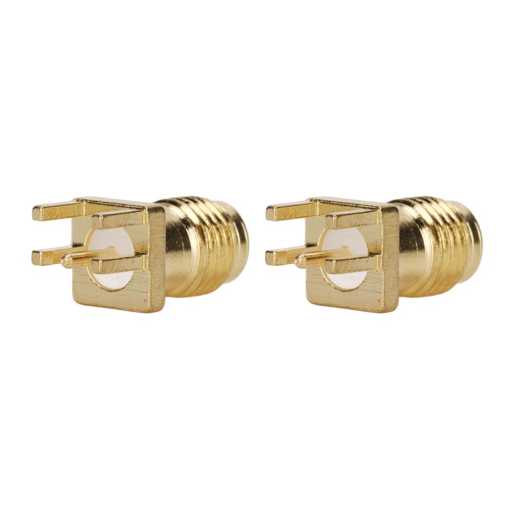 100 Pcs SMA Female Base Socket 4 Pin RF Connector Wide Bandwidth SMAKE Edge Mount Connector Adapter