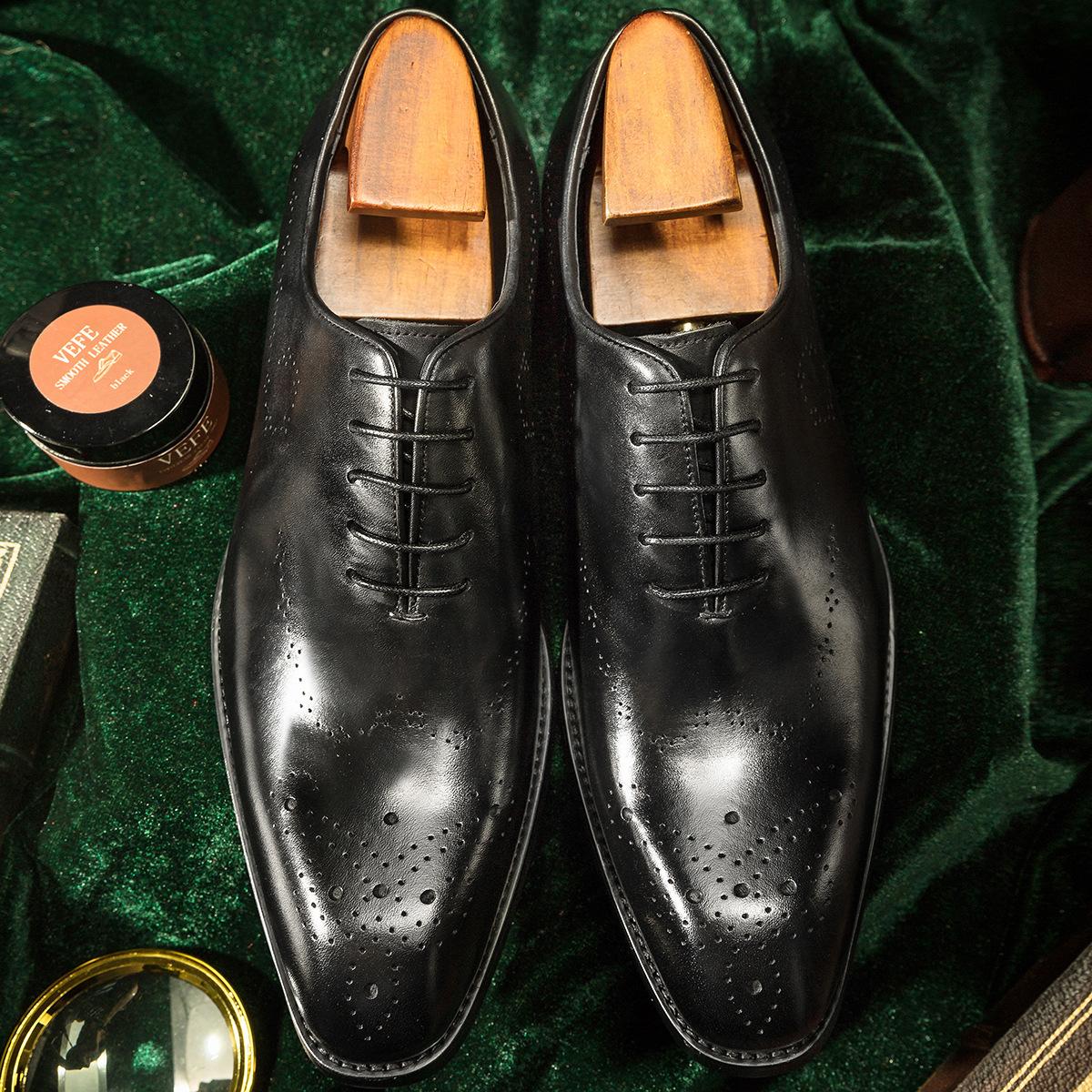 

Новая мужская деловая повседневная кожаная обувь Брок Оксфорды 44 чёрный