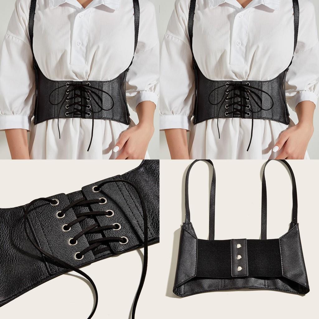 Color Solid Simple Strap Design Women Casual Strap Waist Cover For Street Wear