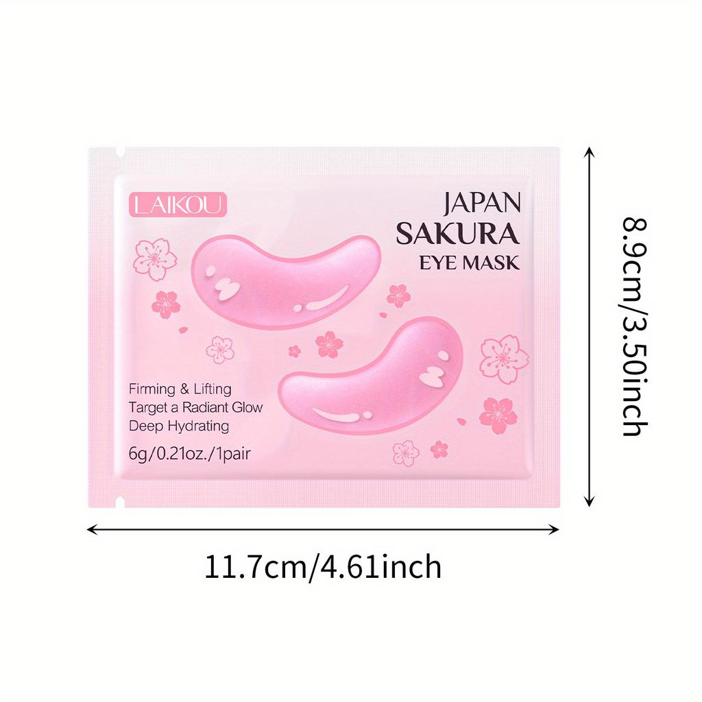 Mascarilla de Ojos Flor de Cerezo Hidrata la Piel Hidratación Profunda Reduce las Líneas Finas Segura Libre de Alergias Portátil