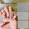 3D Bowknot Nail Stickers: Black, White, Gold, Silver, Red Self-Adhesive Decals