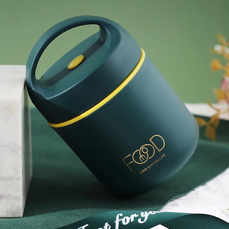 Portable Thermal Porridge Cup Insulation Lunch Box Bento Box With Insulation Bag Food Warmer Thermos Soup Cup For School Outdoor