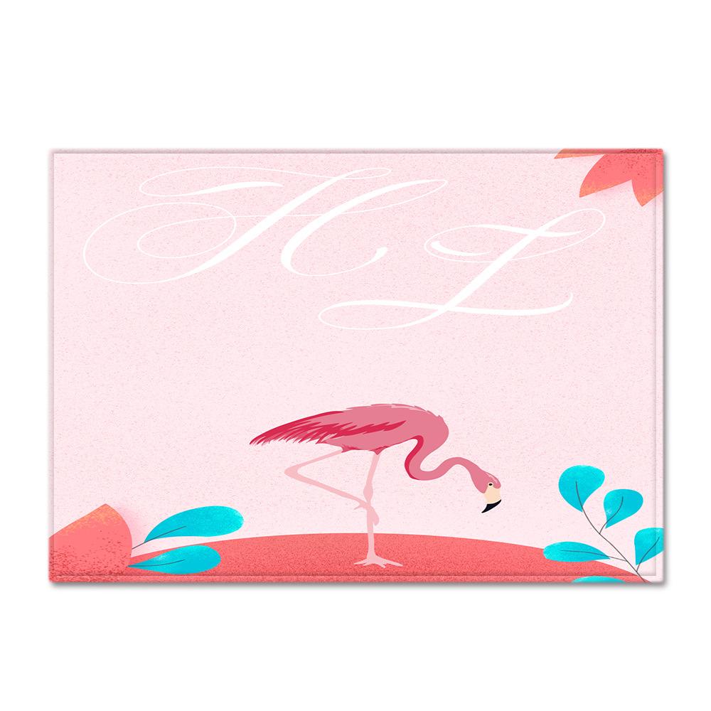 Fresh American Flamingo Printed Carpet Nordic Floor Mat
