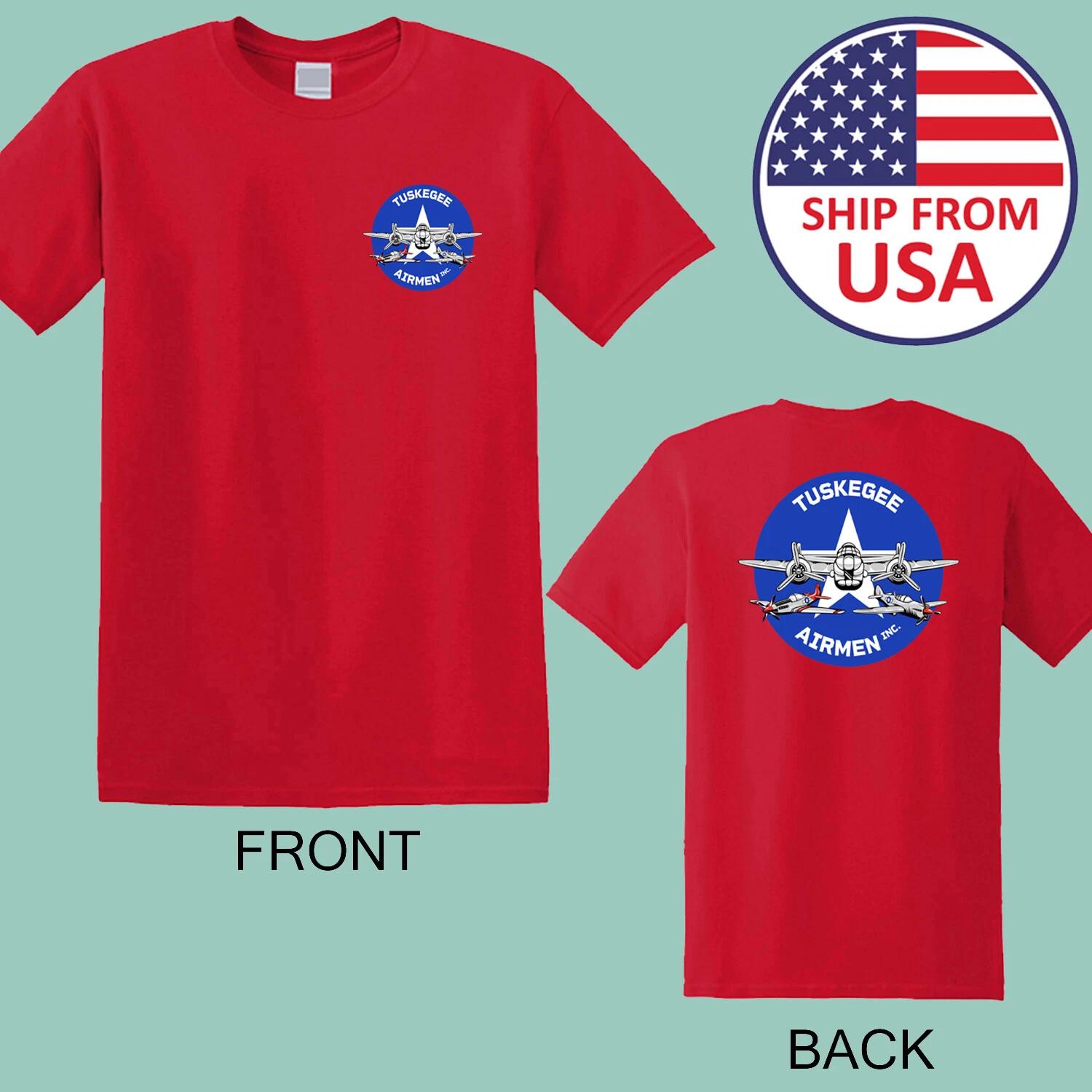 Red Tails Tuskegee Airmen World War Army Air Force Men s Red Size S-5XL 3XL