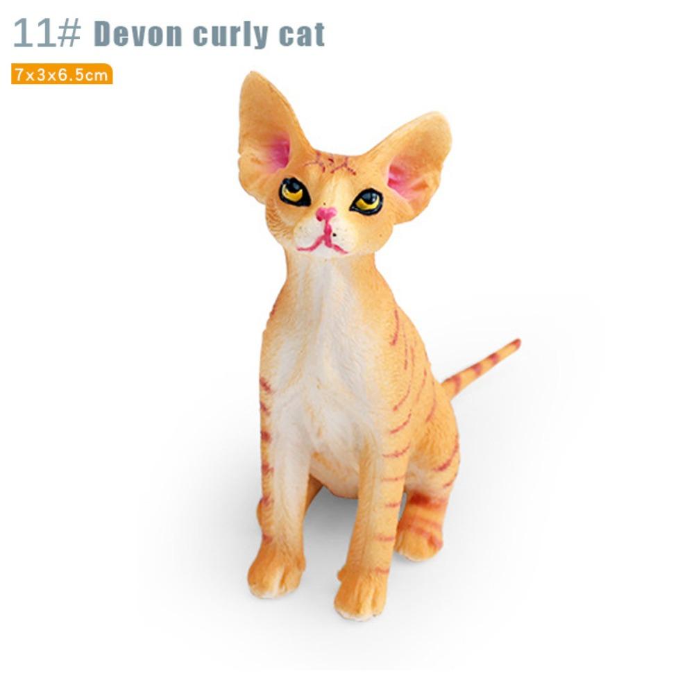 

PVC Simulation Cat Model Sleepy Stretching Cat Devon Curly Cat Cat Action Figures Lifelike Realistic Pet Figurines Kids Doll Toy