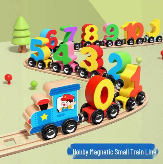 Magnetic Number Train Toy: Educational Building Blocks for Kids Ages 2-6
