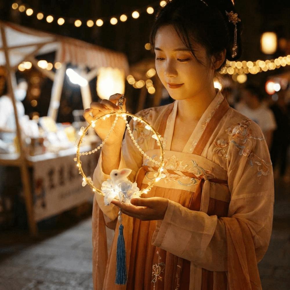 Handmade Children's Rabbit Lantern DIY Material Bag Mid-Autumn Festival Lamp  Hanfu Accessories