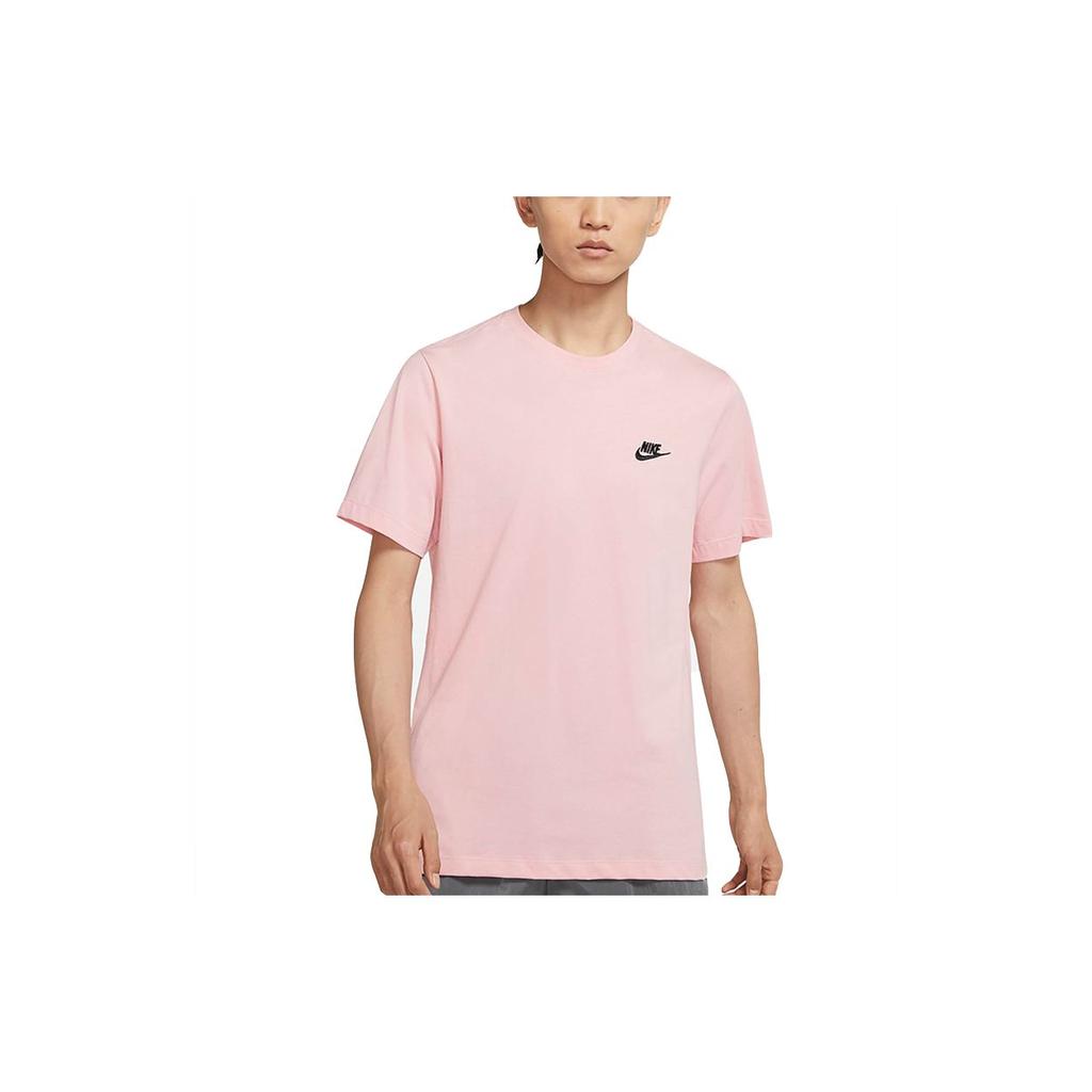 Nike Embroidered Swoosh Logo Breathable T-Shirt Men Tops Pink AR4999-630