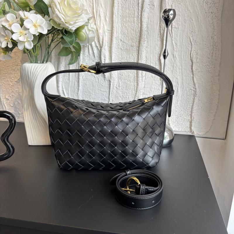 Mini Woven Leather Lunch Bag With