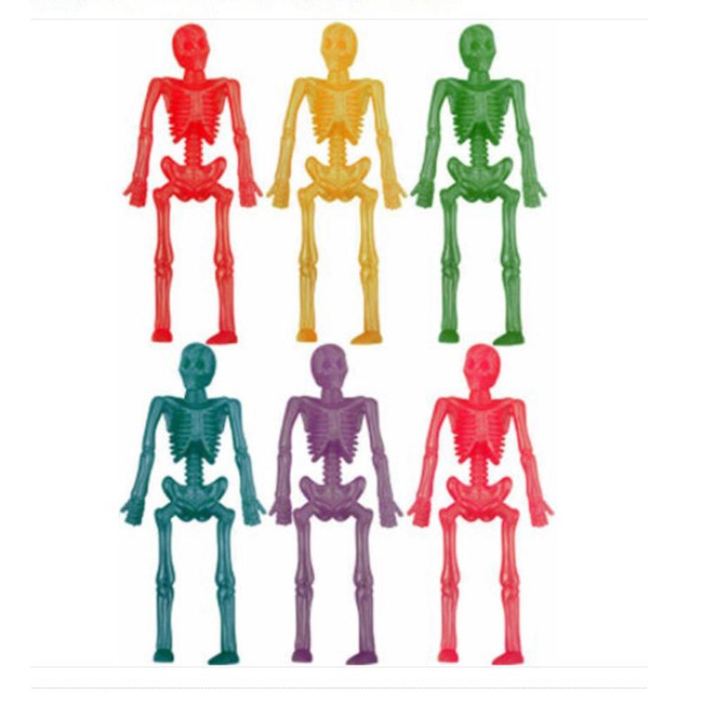 Loot 24/48pcs Bag Pinata Fillers Stretch Skull Kids Toy Halloween Stretchy Skeletons Party Favors