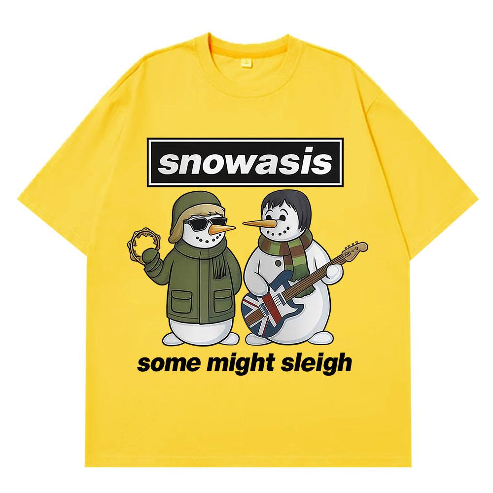 Oasis Jul rolig meme T-shirt herr damer Harajuku hiphop T-shirt bomull överdimensionerad lös avslappnad och retro O-hals T-shirts