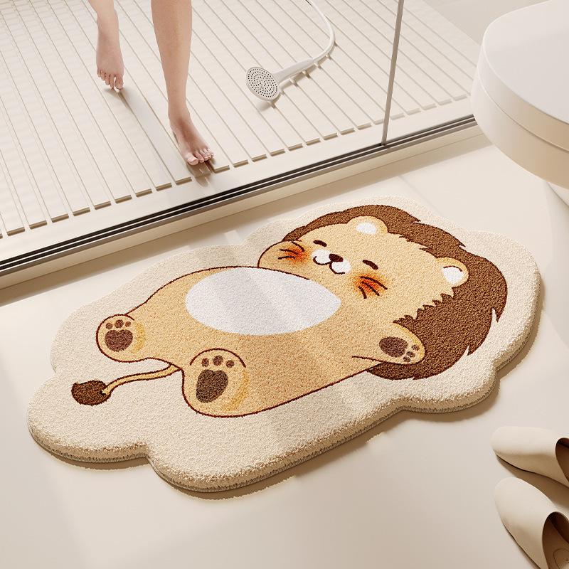 Cute Entrance Door Mat Bathroom Anti Slip Carpet Dirt Resistant and Wear-resistant Foot Pad