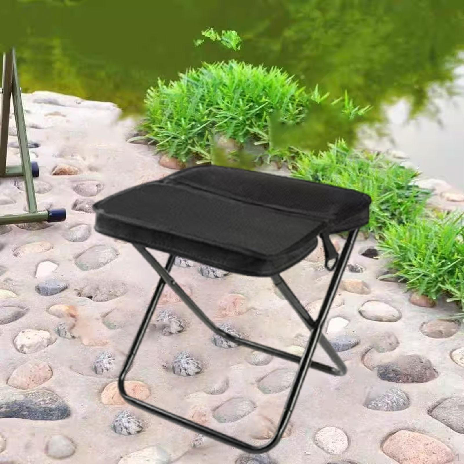 

Camping Foldable Stool Easy to Carry Collapsible Practical Premium, Compact, Portable Bag чёрный