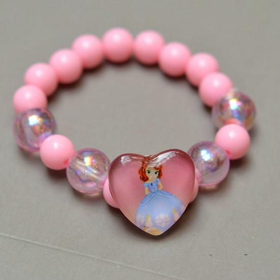 Colorful Sparkle Bead Bracelet for Kids - Princess Jewelry Gift