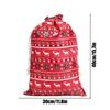 Christmas Drawstring Bags Gold Foil Burlap Drawstring Reusable Decor Christmas Holiday Treat Bags For Birthday Thanksgiving