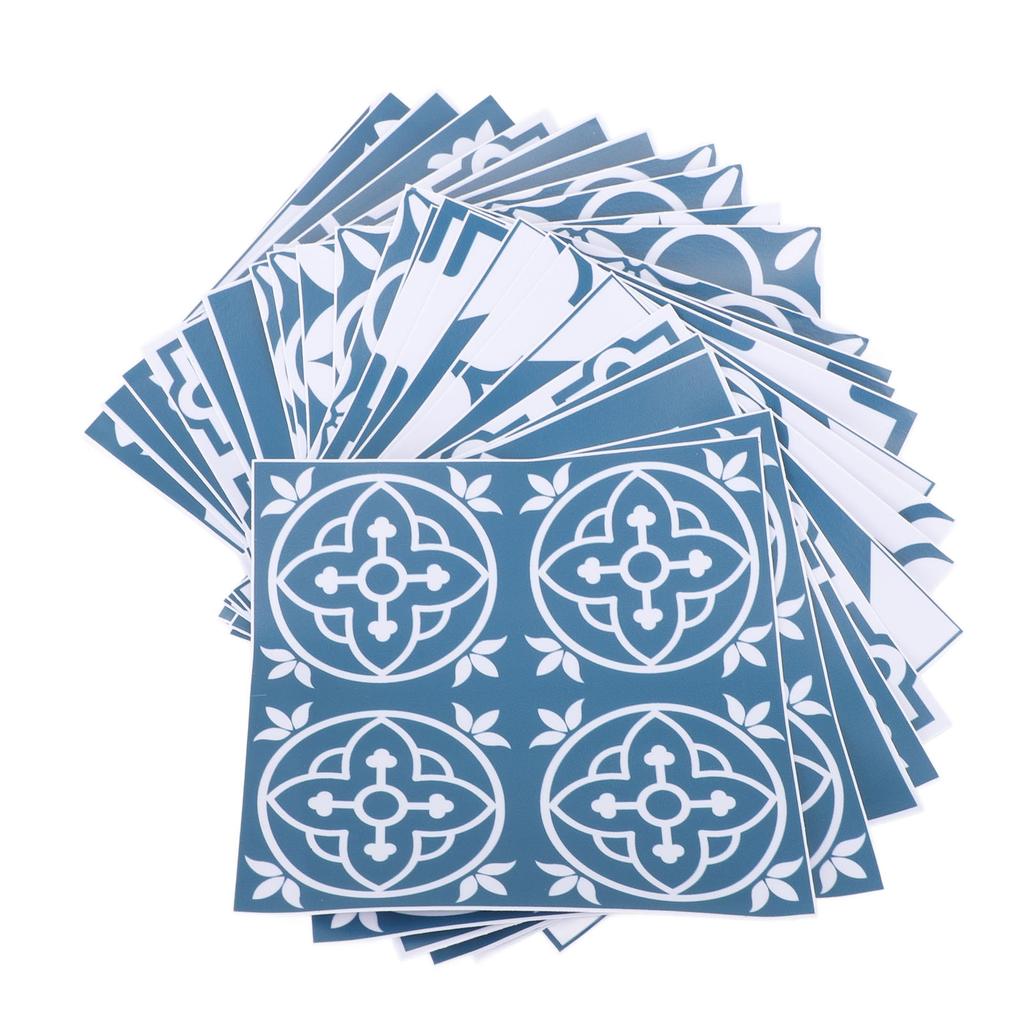 24 buc. autocolant faianta autoadeziv cu model floral rezistent la ulei PVC autocolante rafinate pentru faianta pentru