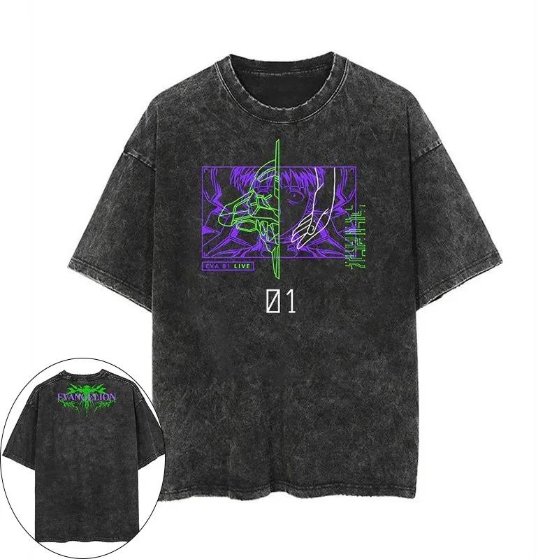 

2026 Neon Genesis Evangelion Япония Аниме ЕВА Синдзи Икари Унисекс и Женская Футболка Хлопок Стирка Старый Ретро Y2K Харадзюку Короткий Рукав L бежевый