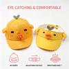 Cute Yellow Duck Baseball Cap, Adjustable Cartoon Sun Visor, Funny Animal Hat for Kids and Adults Outdoor