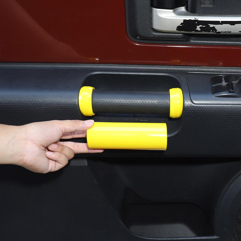 ABS Carbon Fiber For Toyota FJ Cruiser 2007-2026 Car Door Inner Handle Protective Cover Decorative Stickers Car Accessories