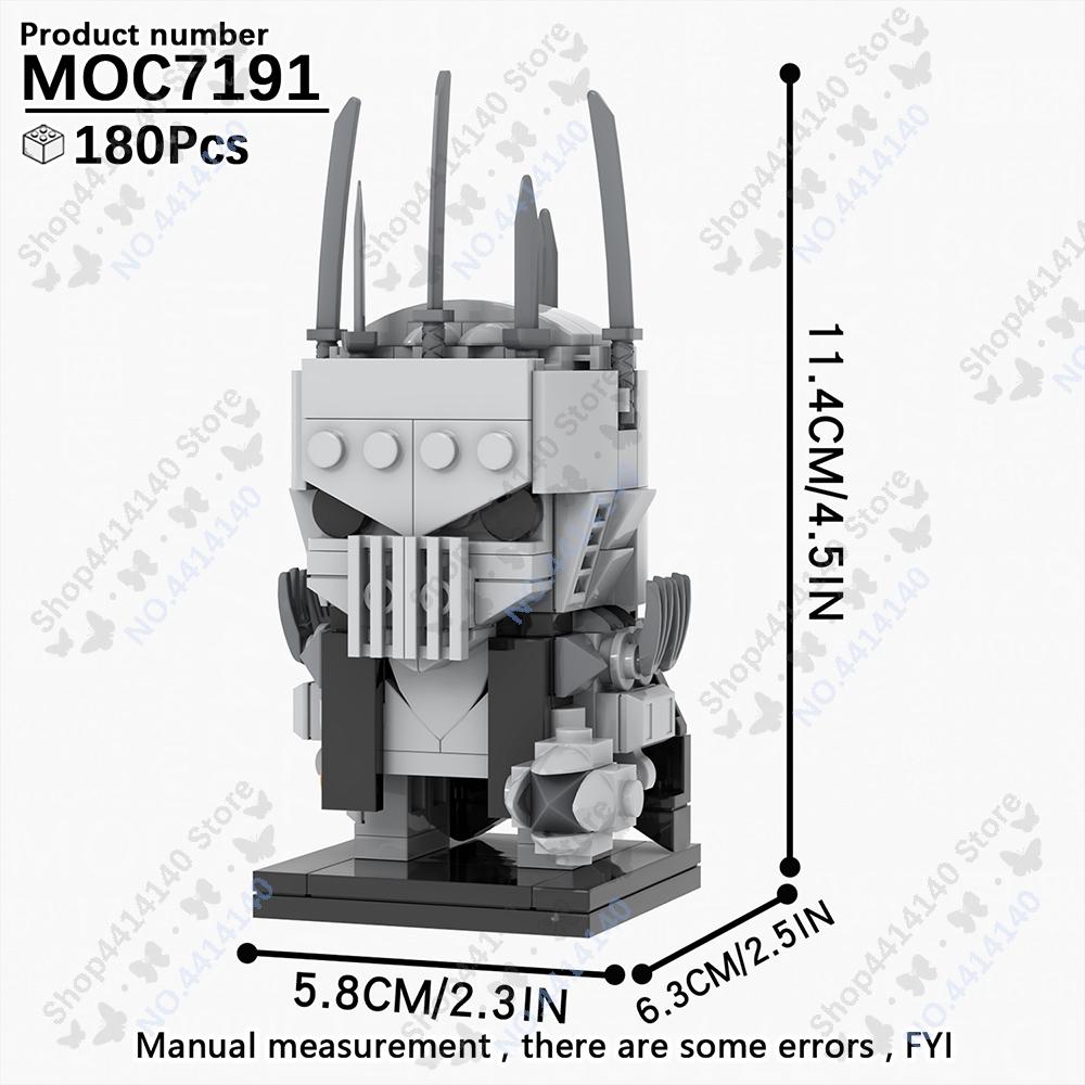 MOOXI King Of Ring Movie Eye Of Sauron Dragon Brickheadzed Figure Model Building Block Set MOC Brick Kit DIY Toys For Kids Gifts