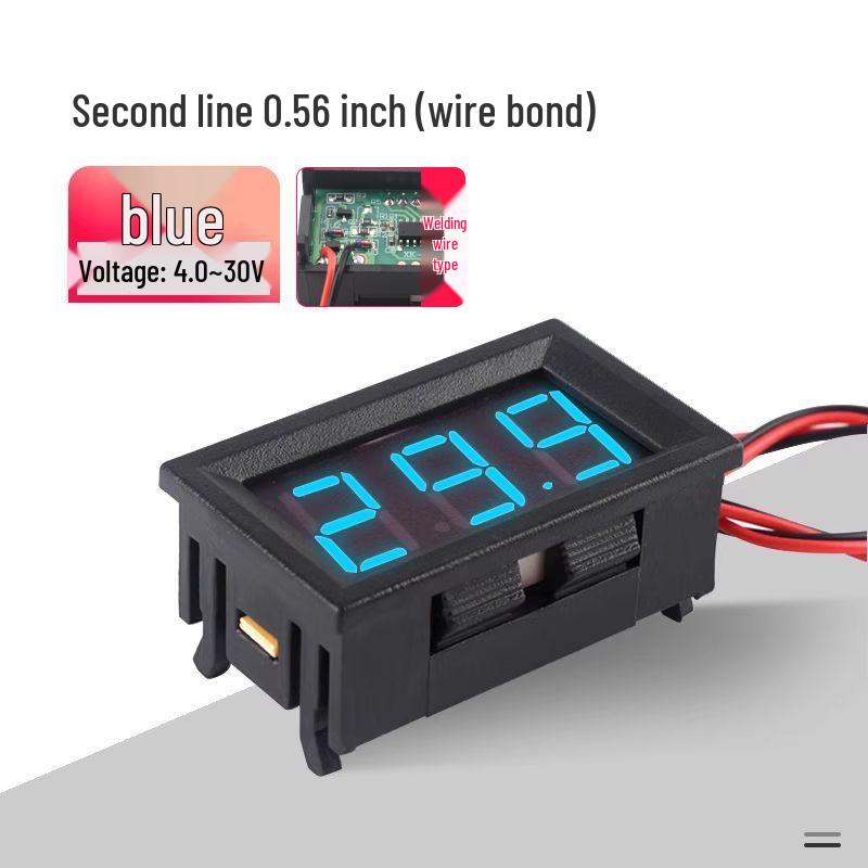 Digital Voltmeter Head: 0.28/0.36/0.56 Inch, 30V-120V, Two/Three-wire Options, With/Without Shell