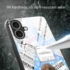 For iPhone 17 Case TPU PC Tempered Glass Pattern Printing Anti Drop Phone Back Cover