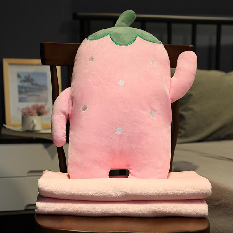 Soft Cozy Plant Series Three In One Pillow Blanket Plush Cushion For Office Naps