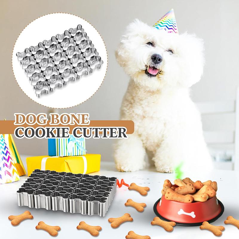 Cookie Cutter Dog Bone Shaped Stainless Steel Mold With Cleaning Brush Diy Cake Sugarcraft Pastry Biscuit Mould Kitchen Tool