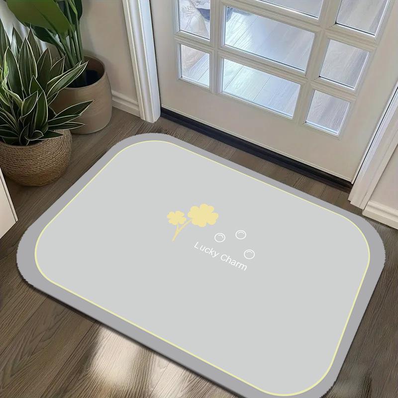 

Простой мягкий коврик из диатомовой грязи для ванной комнаты, нескользящий коврик для двери ванной комнаты, грязный и простой в уходе коврик для двери 60 * 90cm