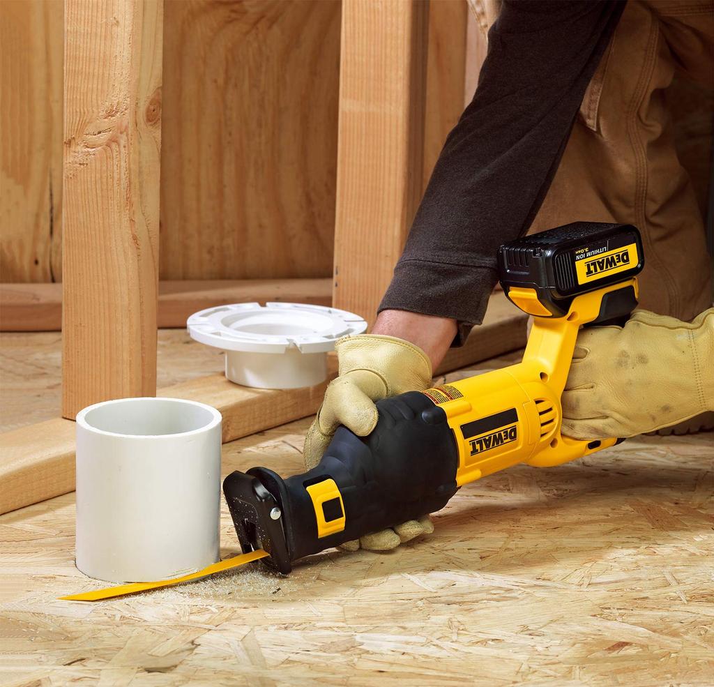 DeWalt Cordless Reciprocating Power Cutting Brushless Free 4Ah Battery Chargers DCS380M2 (DEWALT) Saw, Tool, Tool, Motor, Angle, 4-Way Clamp, 18V, (2