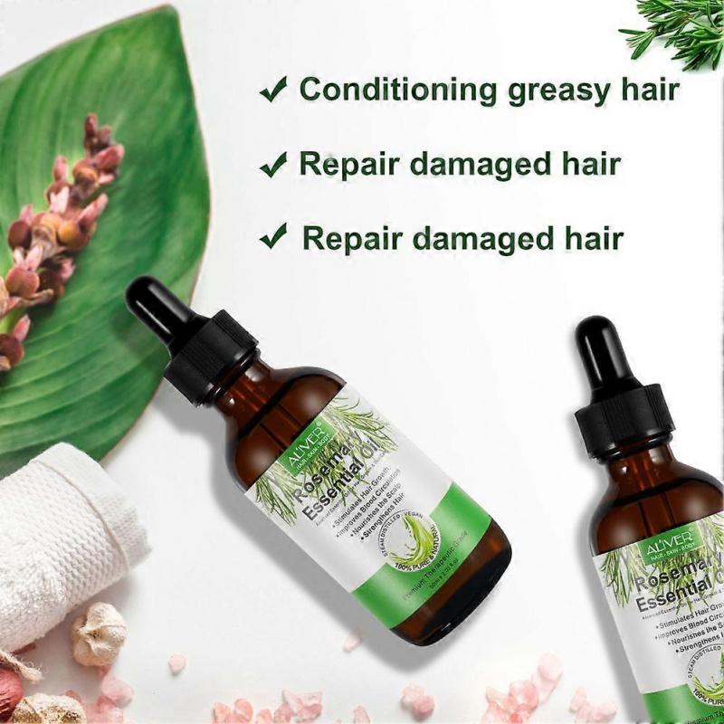 1-3pcs Organic Rosemary Essential Oil For Hair Growth ,100% Natural Nourishes Hair