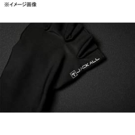 JACKALL Cooling UV Protection Gloves, Size L, Black
