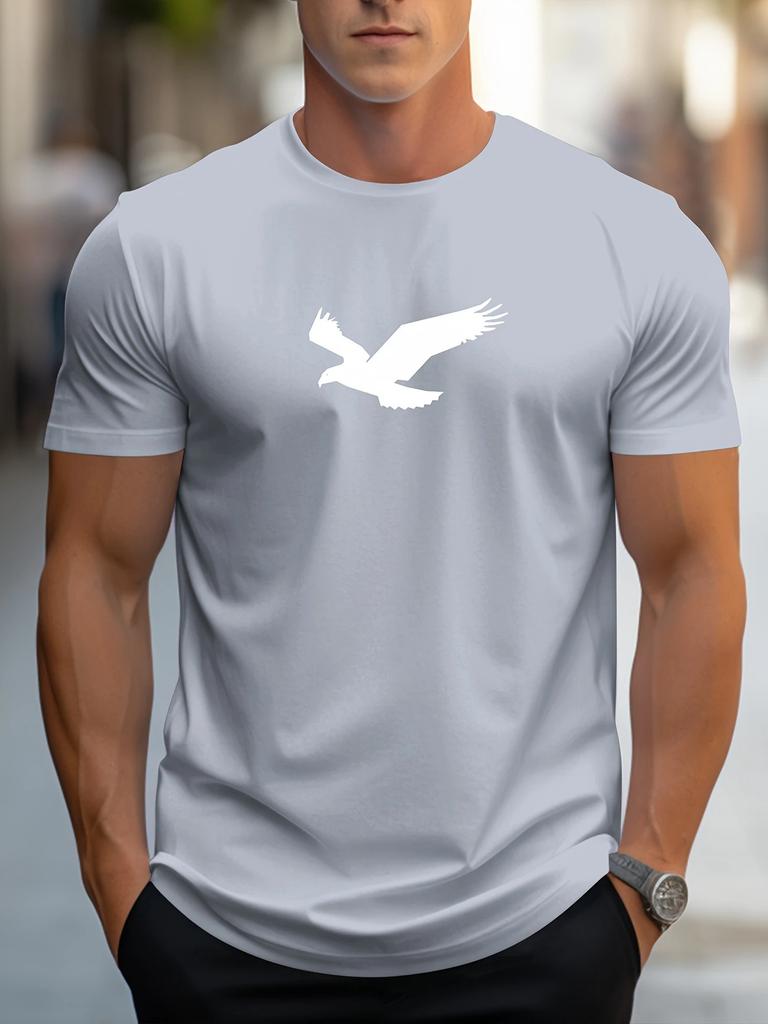 Mens casual printed Tshirt for summer loose and comfortable versatile pure cotton short sleeved perfect for summer outings