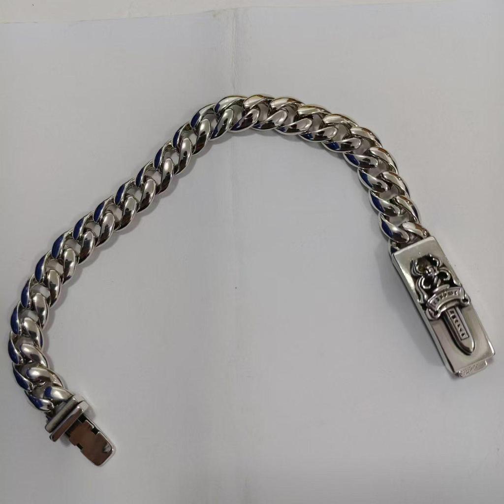 CH Retro Crono Bracelet with Diamond, Gold, Thai Silver, and Floral Cross Design