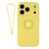 For iPhone 17 Pro Silicone Case with Strap Ring Kickstand Phone Cover