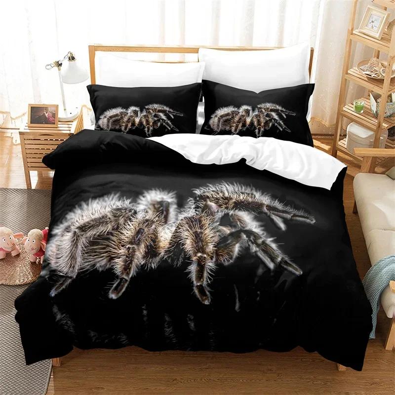 New 3D Print Spider And Animals Comfortable Duvet Quilt Cover Pillowcase Bedding Set Children Bedroom Decoration Home Textile