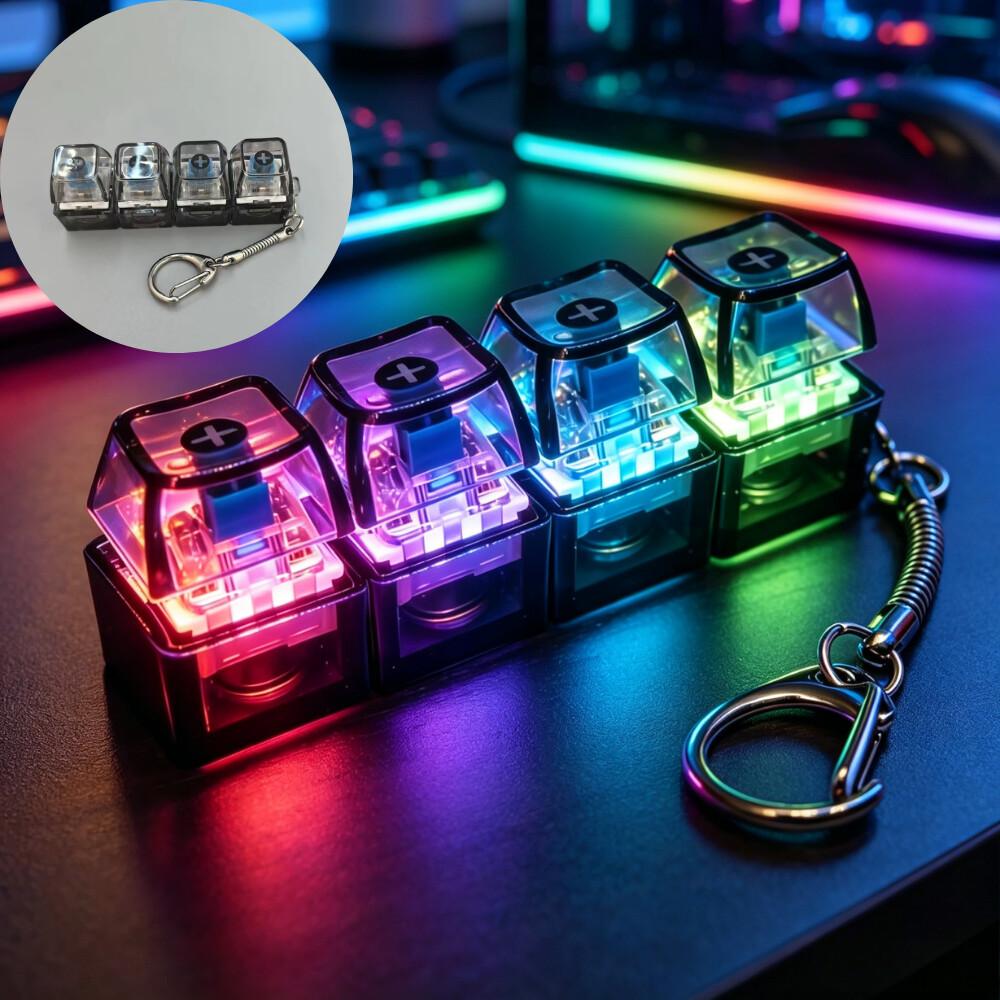 Nieuw ! LED Toetsenbord Sleutelhanger Angstverlichting Fidget Speelgoed Sensorisch Speelgoed Voor Stressverlichting Toetsenbord Sleutelhanger Fidget Speelgoed Voor Volwassenen
