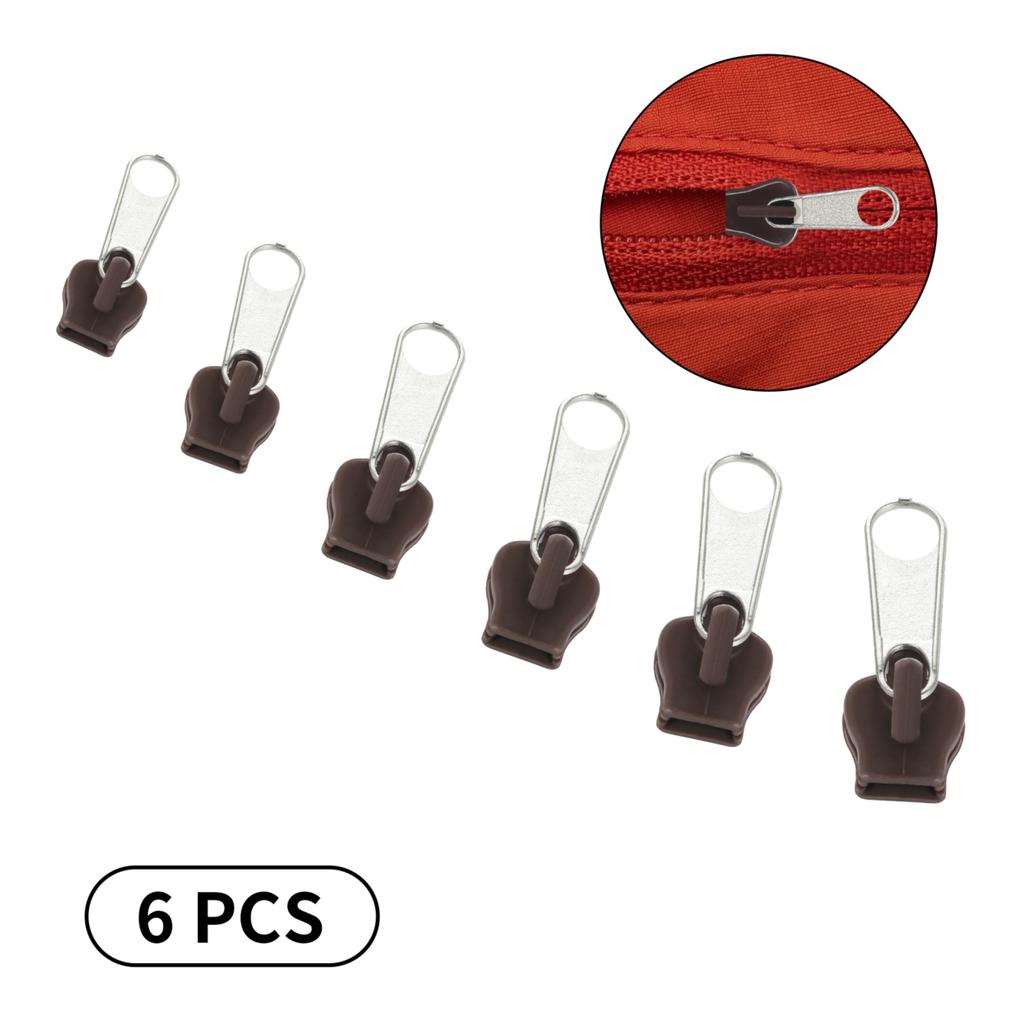 6 Pieces Instant Removable End Zipper Repair Kit Replacement Part Teeth Rescue Zip Slider Fixer Trouser DIY Sew Crafting